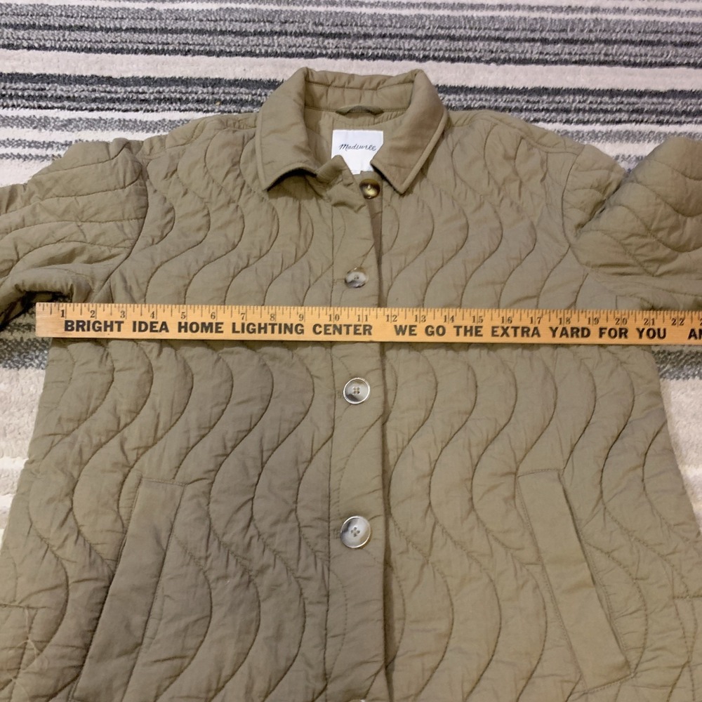 Madewell Quilted Shirt Jacket in Olive Tan - Picture 5 of 7